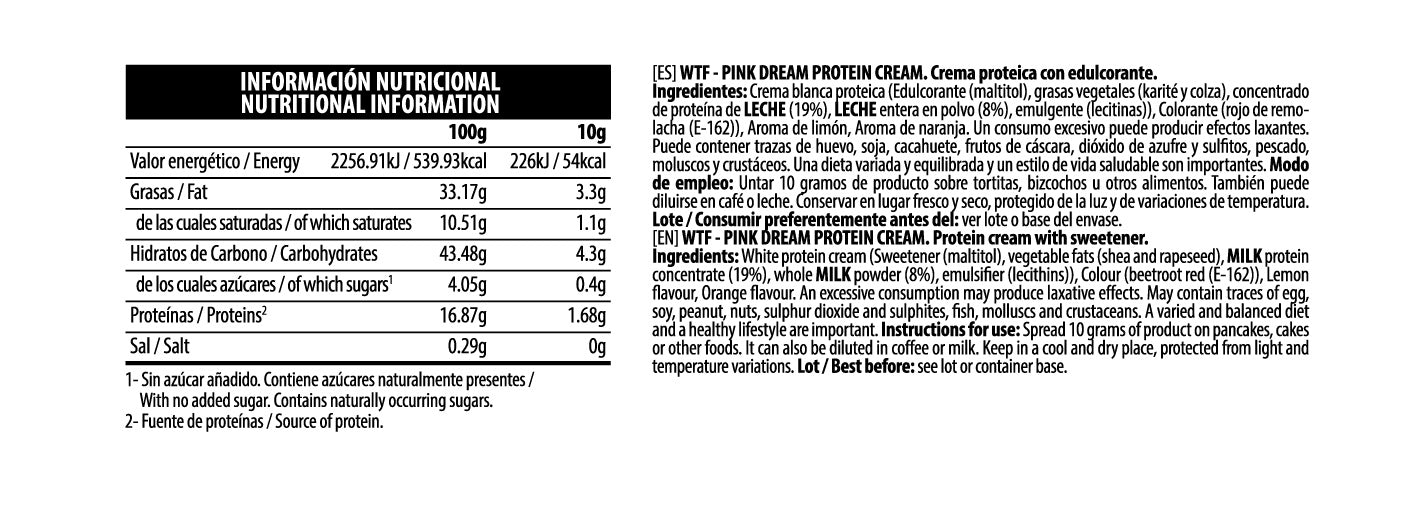 Max WTF Protein Creams 250g