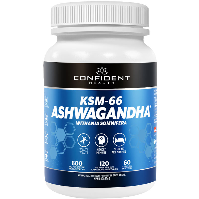Confident Health KSM-66 Ashwagandha 120 Capsules