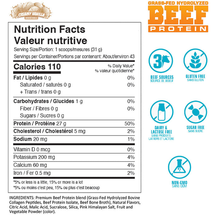 ANS Beef Protein Grass-Fed Hydrolyzed 3lb