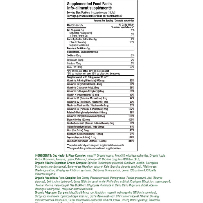 ANS Greens Premium Superfood and Fiber 30 Servings