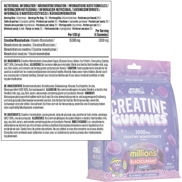 Applied Nutrition Creatine Gummies Bags
