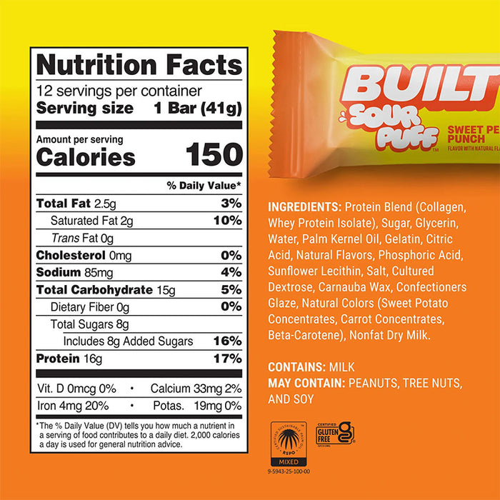 Built Sour Puff Bars Singles
