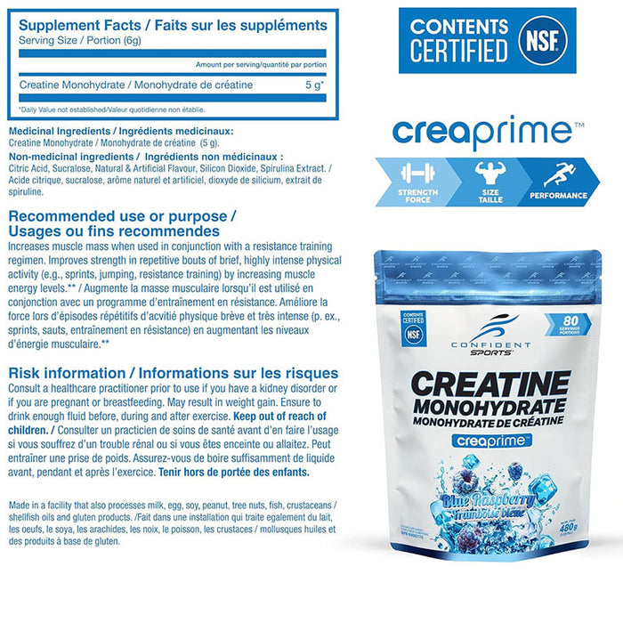 Confident Sports Ultra Pure Flavoured Creatine Monohydrate 480g