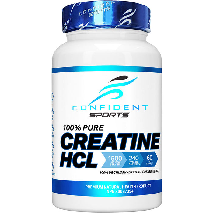 Confident Sports 100% Pure Creatine HCL 750mg 240 Capsules