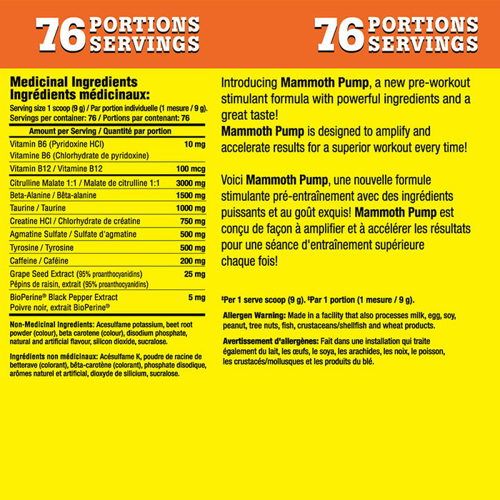 Mammoth Pump 76 Servings