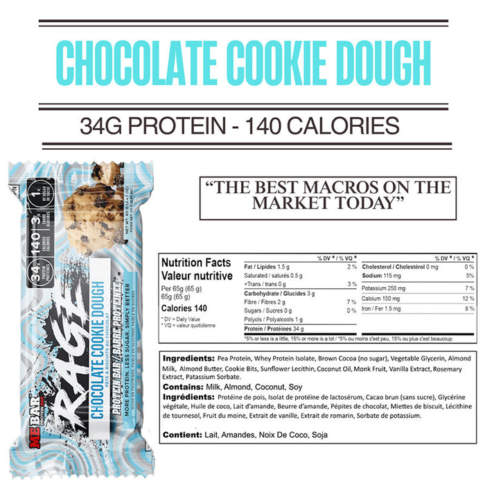 ME Bars Rage Protein Bars Singles
