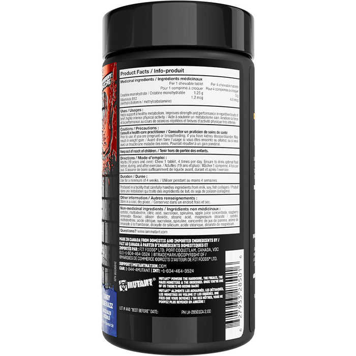 Mutant Creatine Bytz 80 Tablets