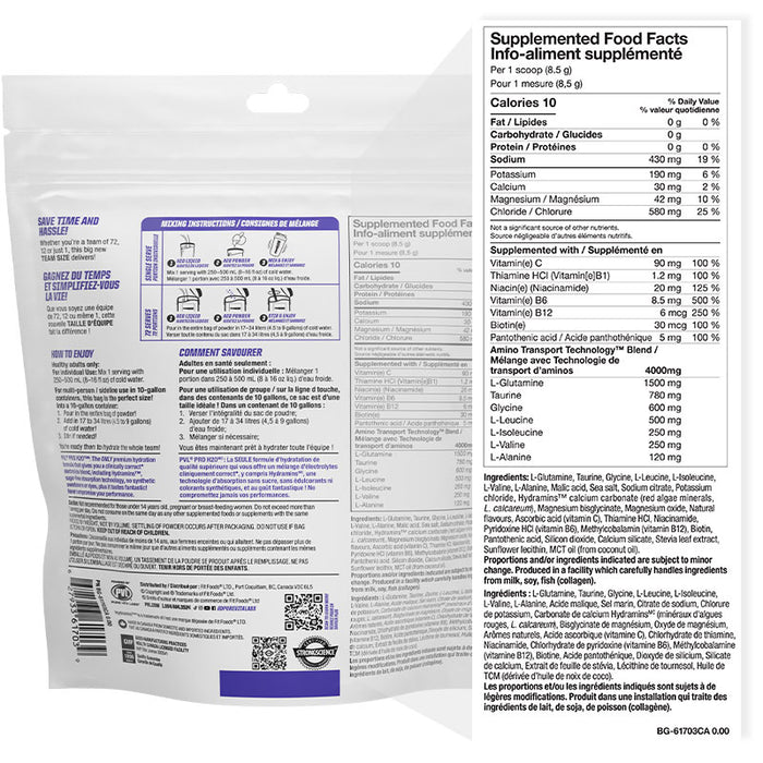 PVL PRO H2O 72 Servings (Team Size)