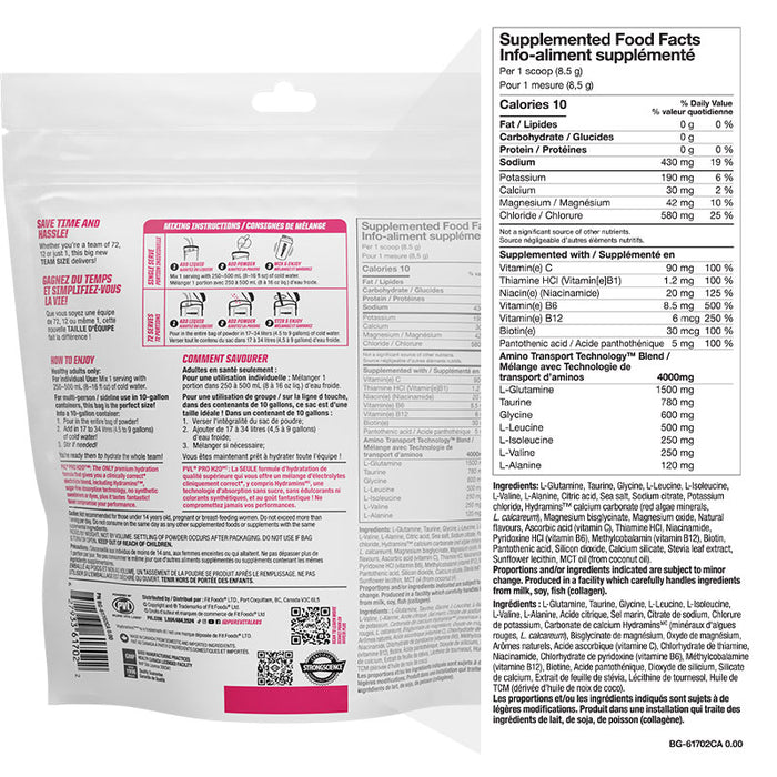 PVL PRO H2O 72 Servings (Team Size)