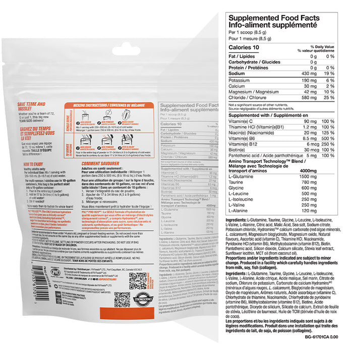 PVL PRO H2O 72 Servings (Team Size)