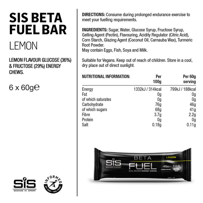 Science In Sport Beta Fuel Energy Chews Boxes