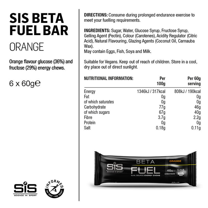 Science In Sport Beta Fuel Energy Chews Singles