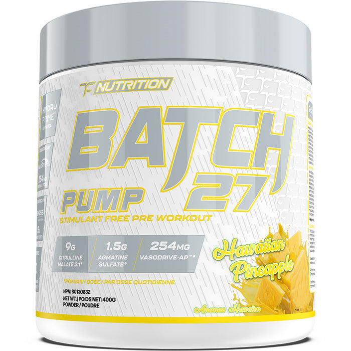 TC Nutrition Batch 27 Stim Free Pre Workout 40 Servings