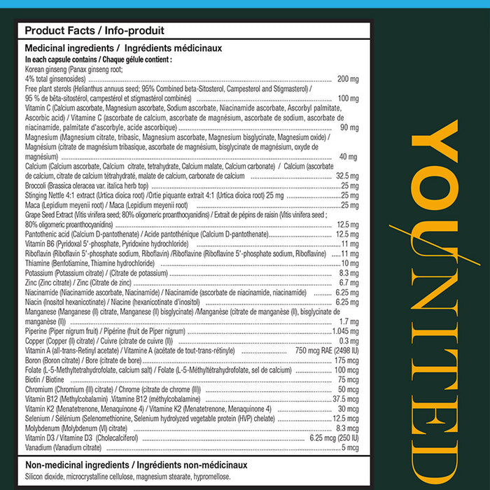 Younited Wellness Active Men's Multi Formula 120 Capsules