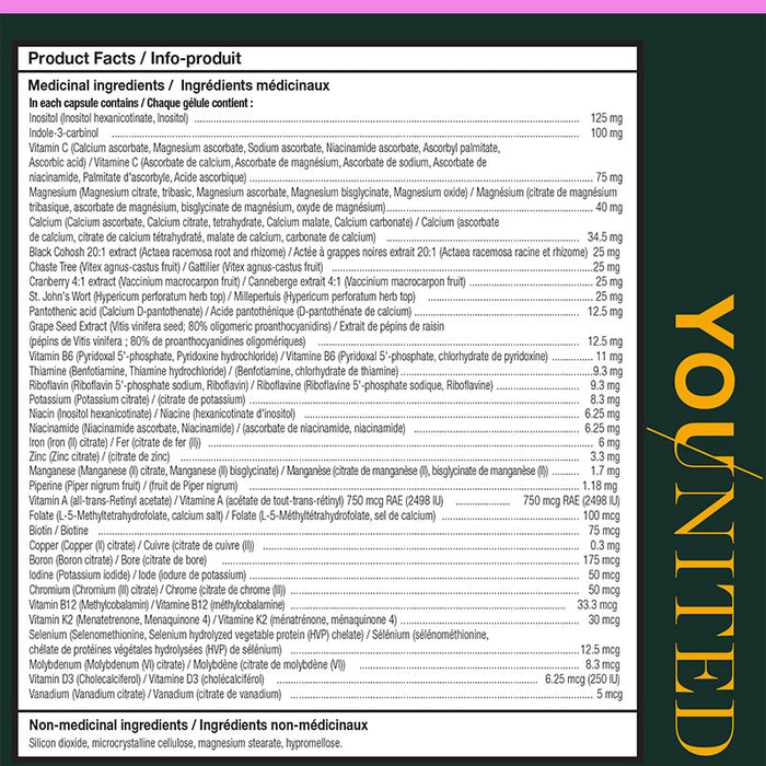 Younited Wellness Active Women's Multi Formula 120 Capsules