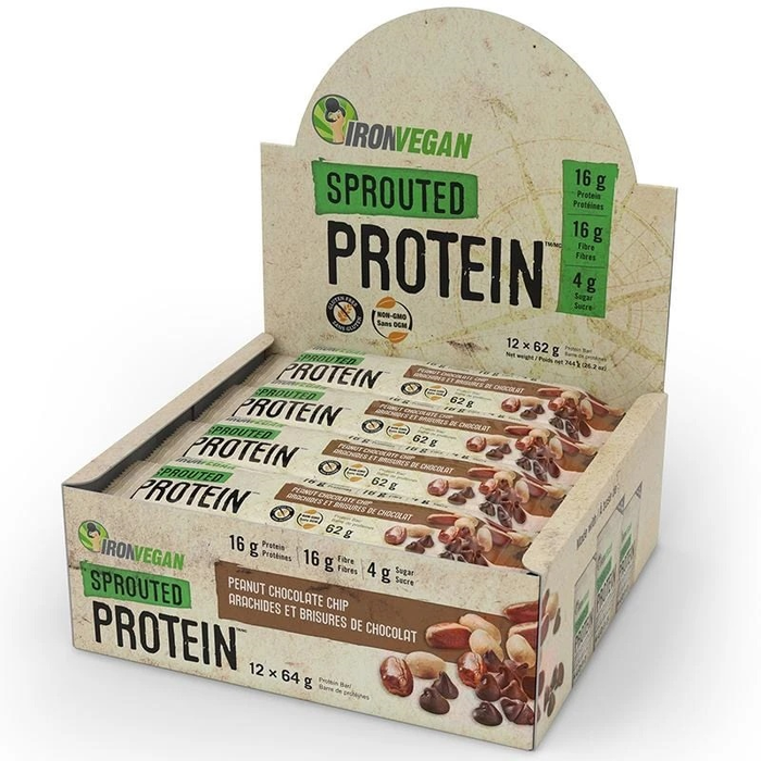 Iron Vegan Sprouted Protein Bar Box of 12