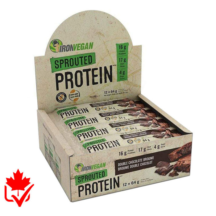 Iron Vegan Sprouted Protein Bar Box of 12