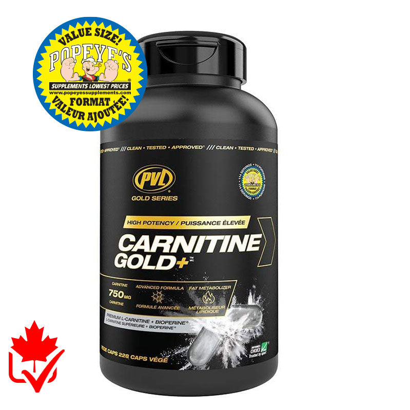 gold l carnitine PVL Carnitine Gold 228 Cap — Popeye's Supplements Edmonton
