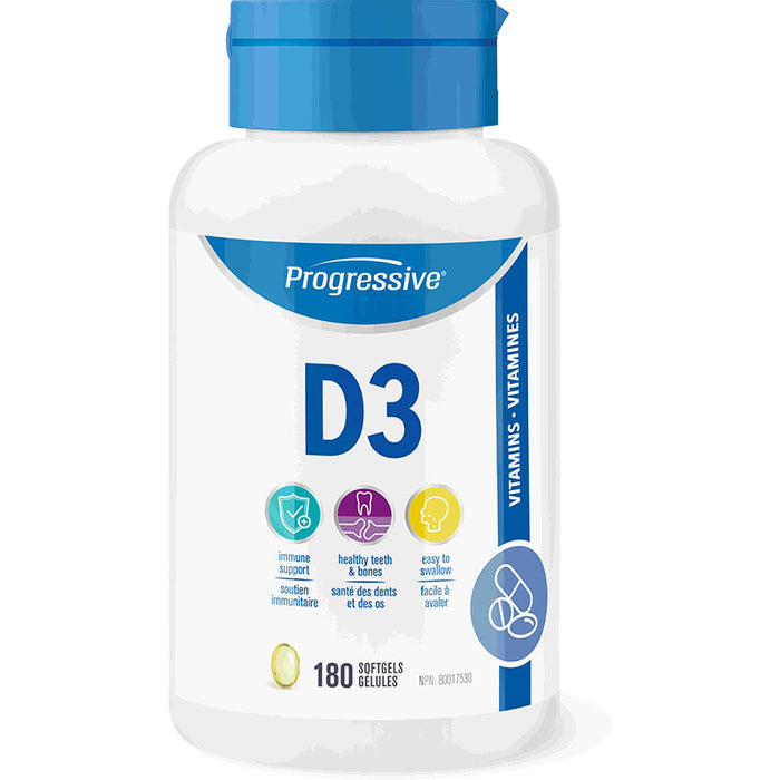 Progressive  Vitamin D 180 Softgels